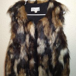 Vintage Havana Faux Fur Vest